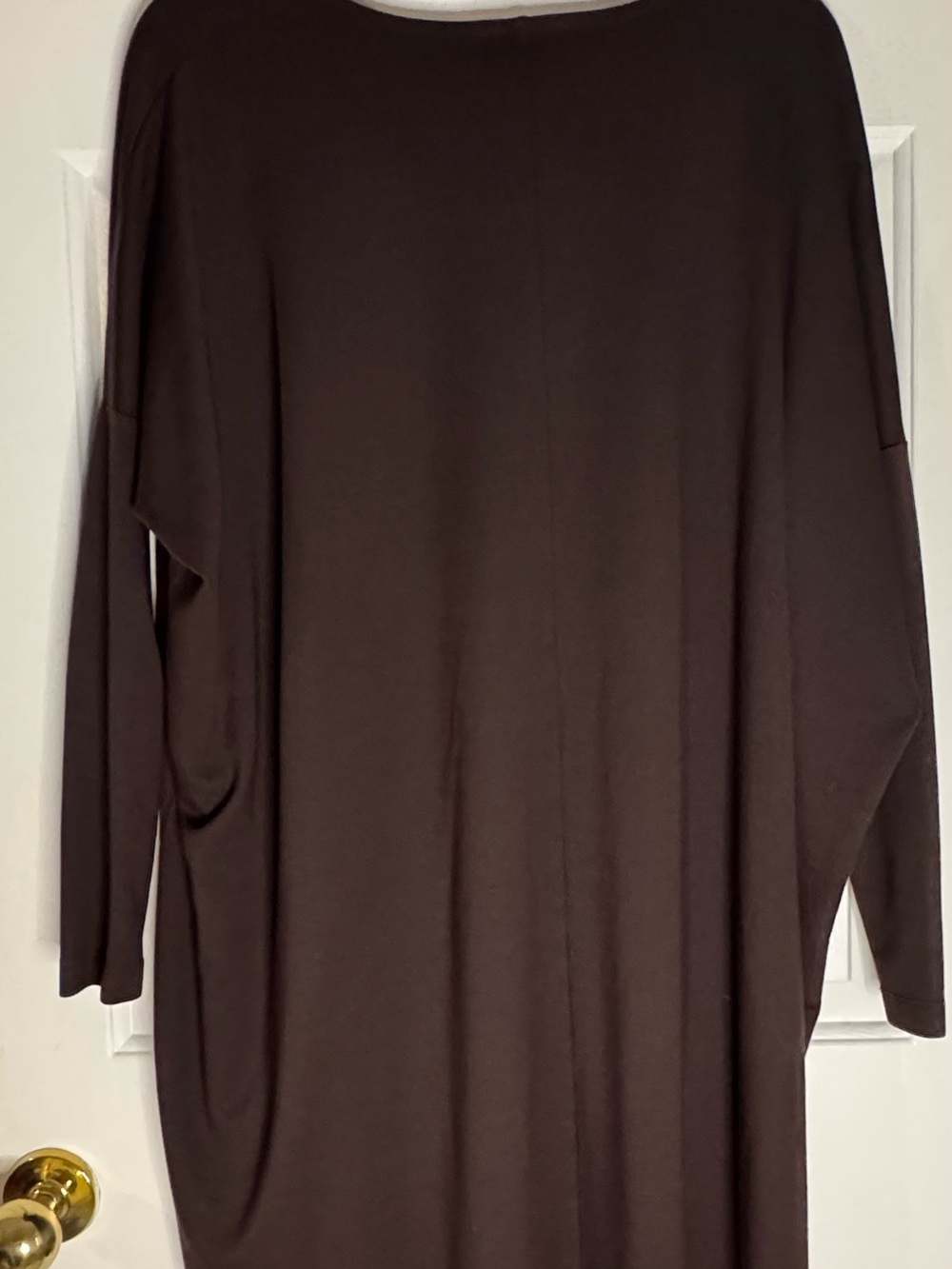 Bryn Walker Small Brown Midi Dress USA Made Modal Blend Oversized Artsy Lagenloo